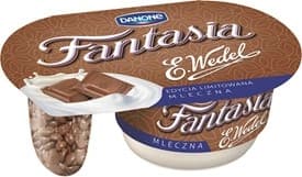 DANONE FANTASIA Jogurt z czekolada mleczna. 31,63 zl/kg