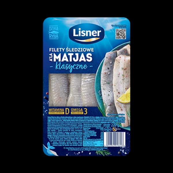 LISNER Filety sledziowe Matjas w oleju. 43,14 zl/kg