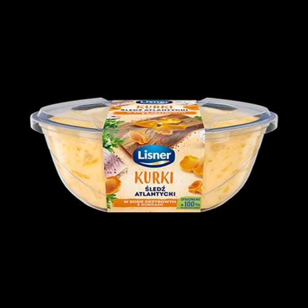 LISNER Filety sledziowe w sosie grzybowym z kurkami. 34,61 zl/kg