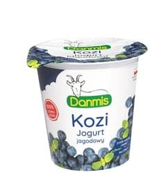 DANMIS Jogurt kozi o smaku jagodowym. 27,92 zl/kg