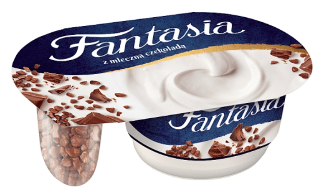 DANONE FANTASIA Jogurt kremowy z kawalkami czekolady mlecznej. 28,21 zl/kg